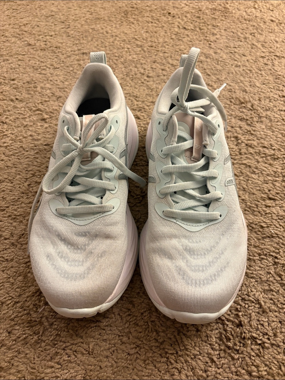 Asics Women's Light Mint and Pale Pink Running Sneakers